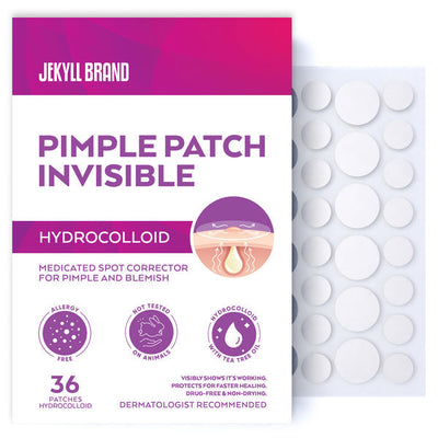 Jekyll Brand Cosmetics™ | Premium Pimple Patch (36 counts) | Hydrocolloid | Invisible
