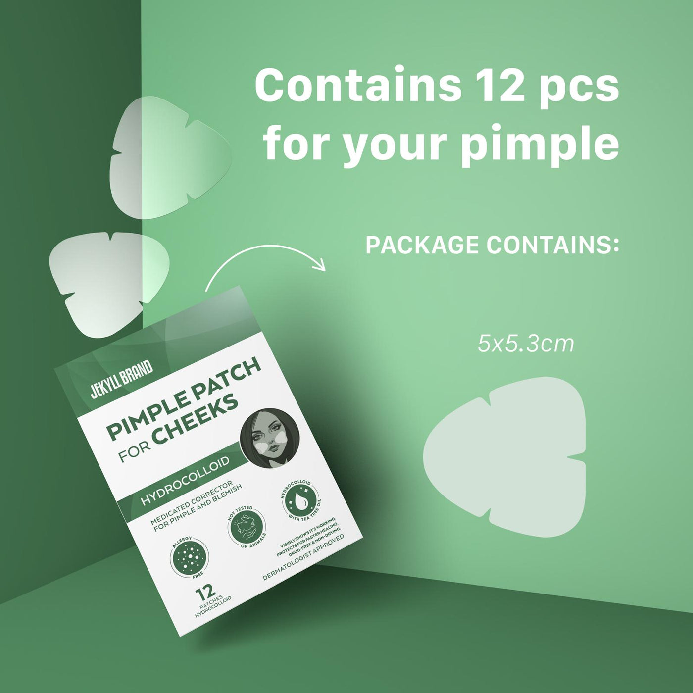 Cheek Acne & Blemish Patch – Fast Healing Hydrocolloid Spot Care