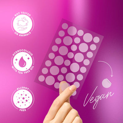 Pimple Patches for Acne & Blemishes – Hydrocolloid Spot Treatment for Pimples, Breakouts, Sensitive Skin, Full-Face & Overnight Healing