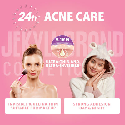 Pimple Patches for Acne & Blemishes – Hydrocolloid Spot Treatment for Pimples, Breakouts, Sensitive Skin, Full-Face & Overnight Healing