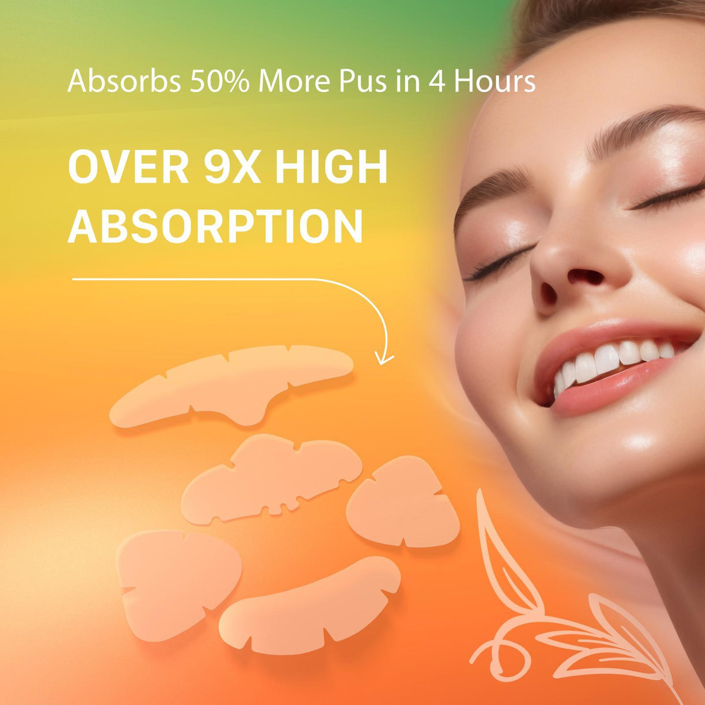 JHydrocolloid Full-Face Pimple Patch – Acne & Blemish Treatment for Sensitive Skin, Nose, Forehead, Chin & Cheeks