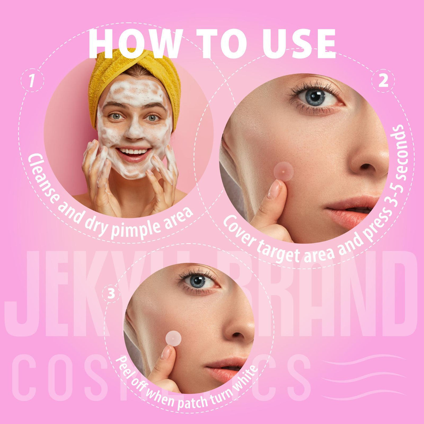 JHydrocolloid Full-Face Pimple Patch – Acne & Blemish Treatment for Sensitive Skin, Nose, Forehead, Chin & Cheeks